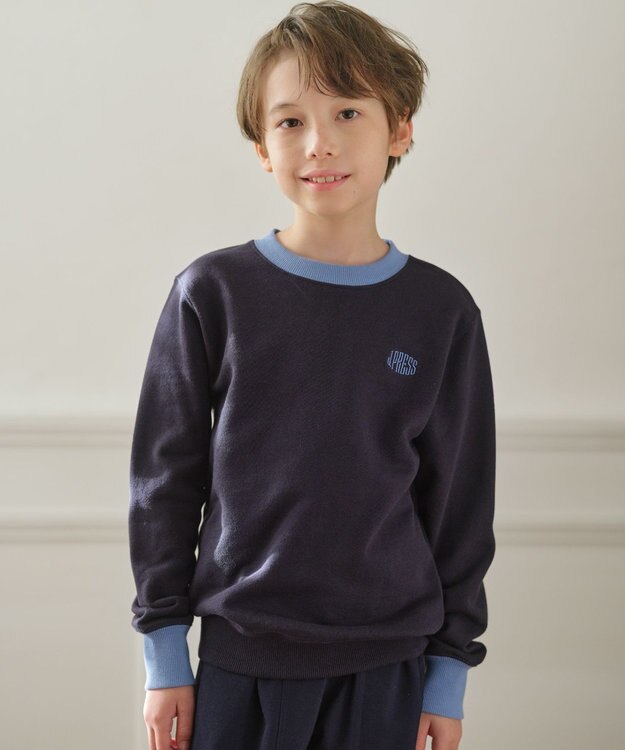 J.PRESS KIDS 【100-130cm】Jバックロゴ エンブロイダリー トレーナー ネイビー系