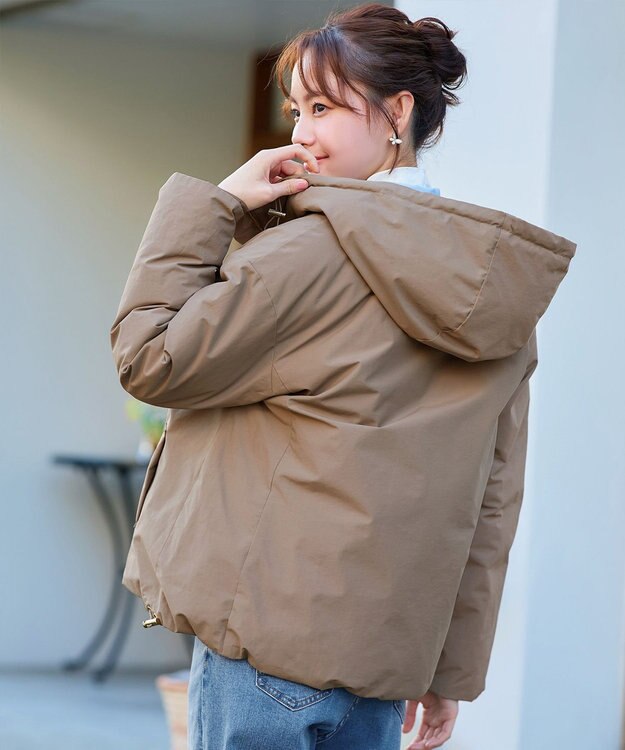 Tiaclasse リバーシブルダウンジャケット モカ