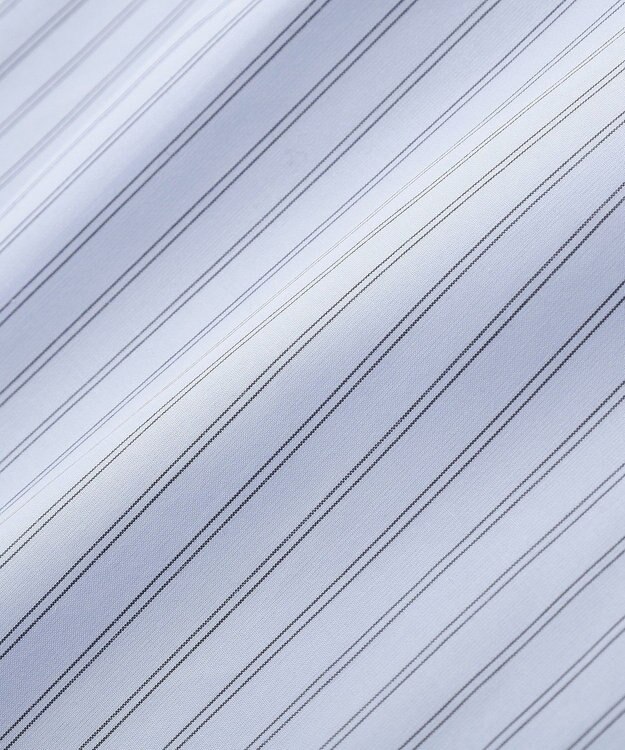 YECCA VECCA イージケアフリルカラーシャツ Stripe Blue