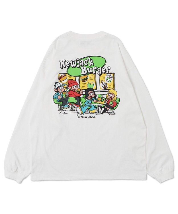 WEGO 別注NEW　JACKグラフィックT（LS） ホワイト