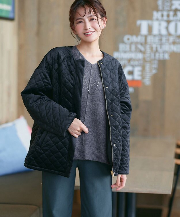 Tiaclasse 【安田美沙子さん着用・洗える】メランジVネックニットプルオーバー グレー