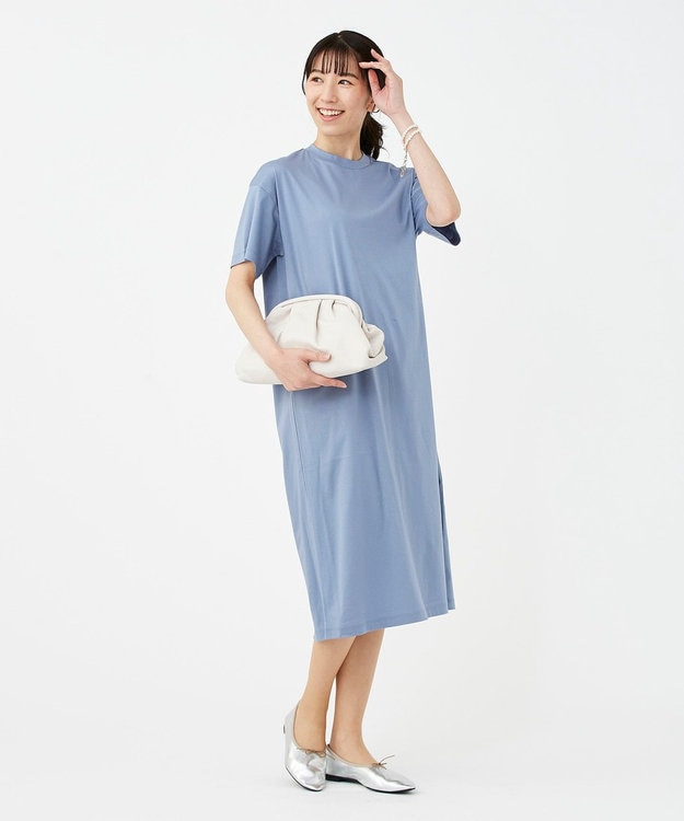 KASHIYAMA 【抗菌消臭】クレンゼ Teeシャツドレス ライトブルー