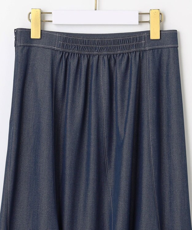 ANY SIS S 【洗える】デニムライクエスカルゴ スカート シャンブレー