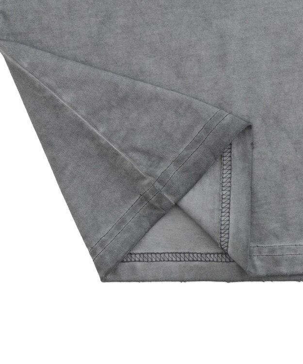 WEGO 【ユニセックス着用ITEM/MLサイズ展開】コールドダイダメージアップリケT（LS） グレー