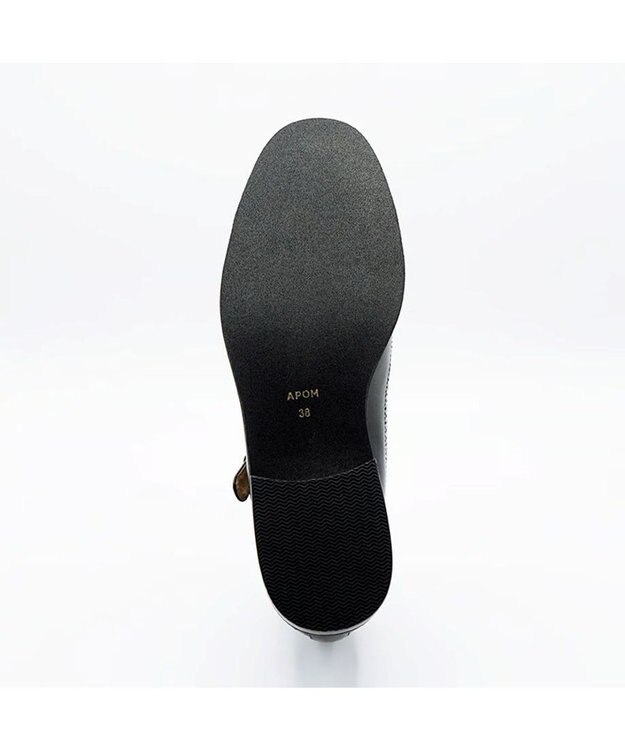 APOM 本革メリージェーンブローグシューズ 30 ブラック