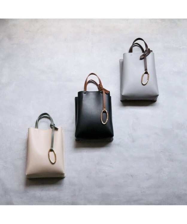 UNBILLION カシュカシュ cachecache / テクスチャーミックスミニショルダー ベージュミックス