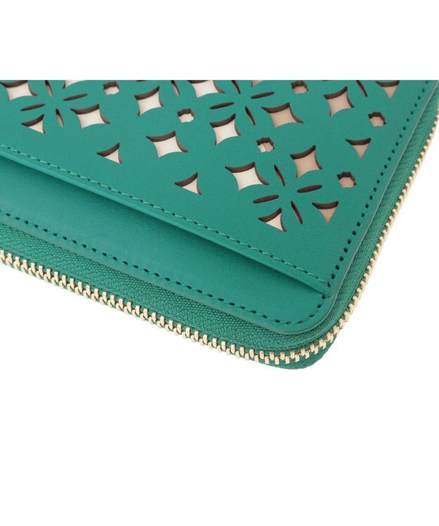 genten クアドリフォリオ 長財布 エメラルド