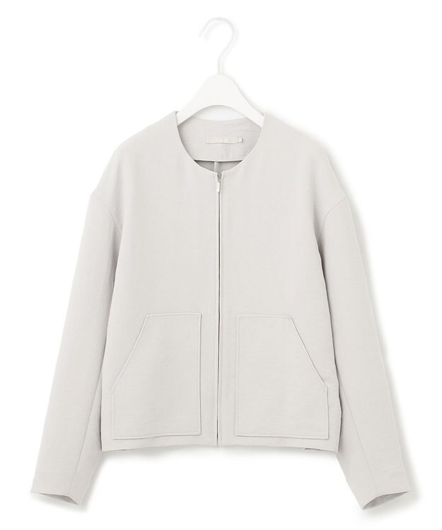 ICB L 【洗える】 ダブルクロスクレープ ブルゾン トープ系