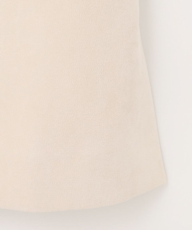 ANY SIS L 【洗える】スエードライクトリミング コート アイボリーベージュ