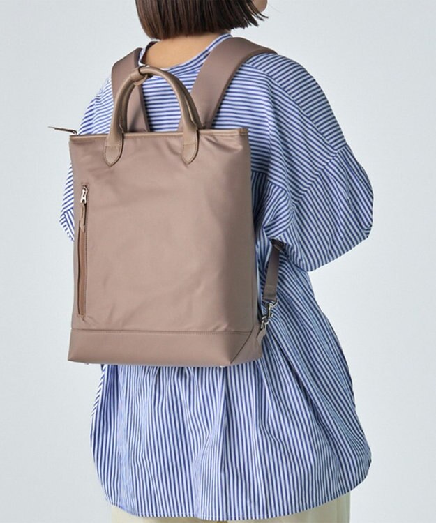 Atelier nuu RAIZON トートリュックエアリー ピンクベージュ