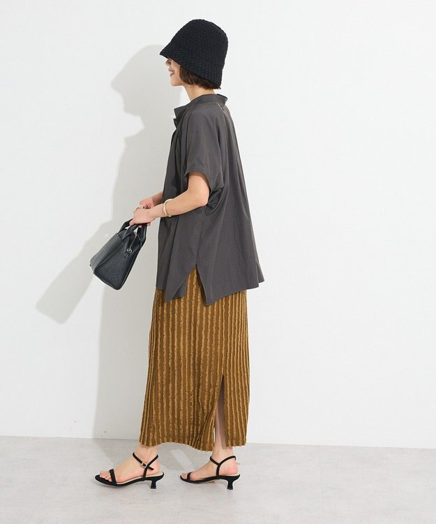 CRAFT STANDARD BOUTIQUE カットジャガードスカート Brown