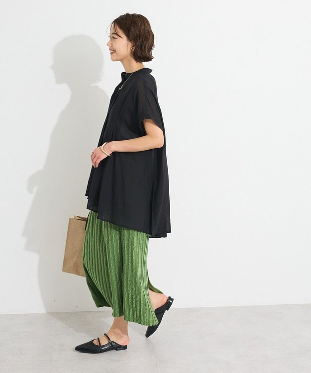 CRAFT STANDARD BOUTIQUE カットジャガードスカート Green