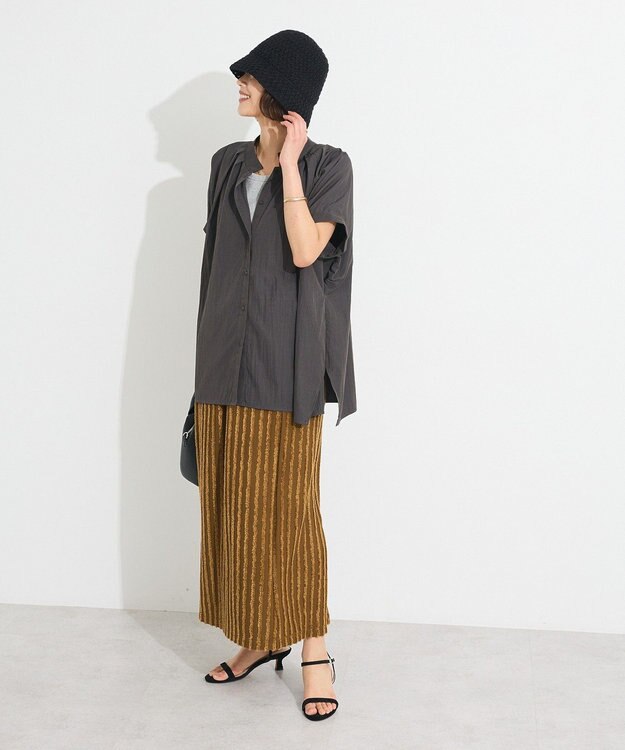 CRAFT STANDARD BOUTIQUE カットジャガードスカート Brown