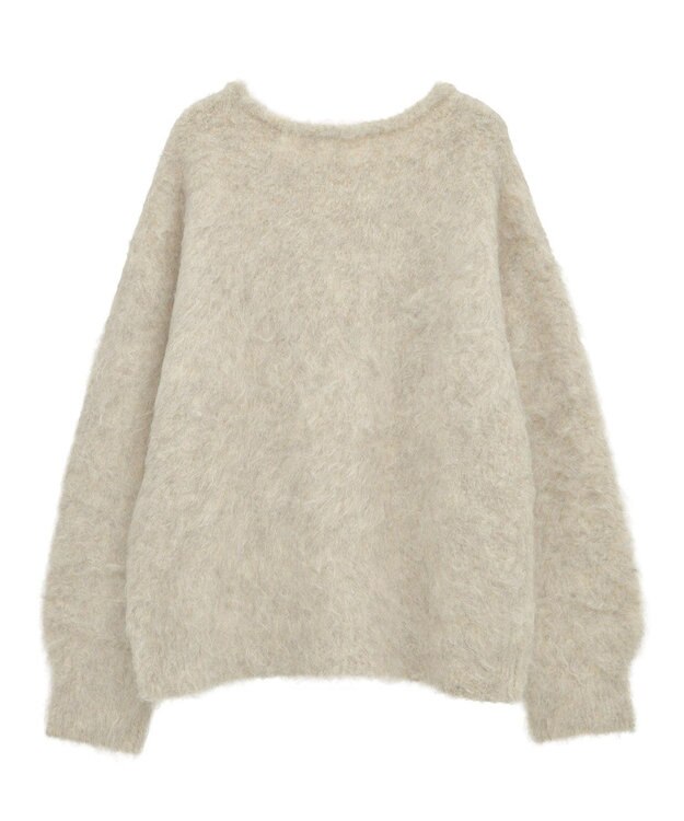 Green Parks 前後２ｗａｙキーネックシャギーニット Beige