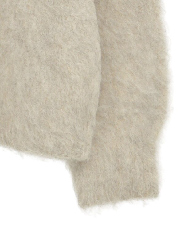 Green Parks 前後２ｗａｙキーネックシャギーニット Beige