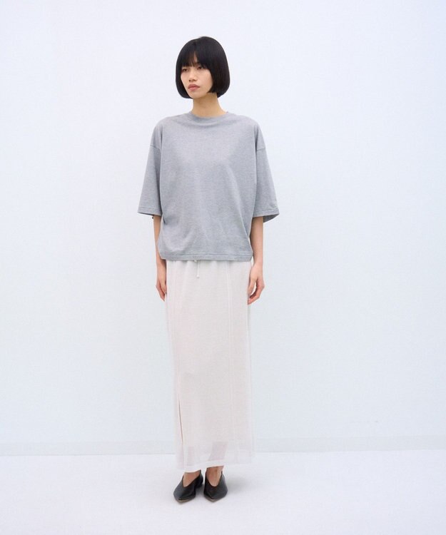 ATON WOOL COVER | ストレートスカート  WARM WHITE