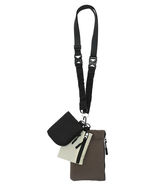 Green Parks ・マルチ３Ｐポーチショルダー Gray