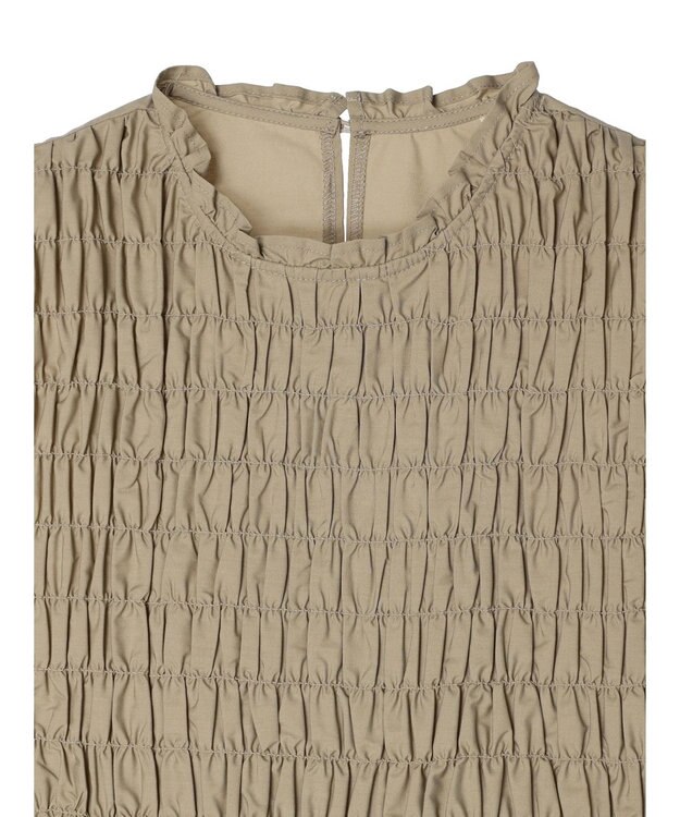 Green Parks ・Ｄｏｕｂｌｅ　Ｆｌａｇｓ　シャーリングノースリワンピ Beige