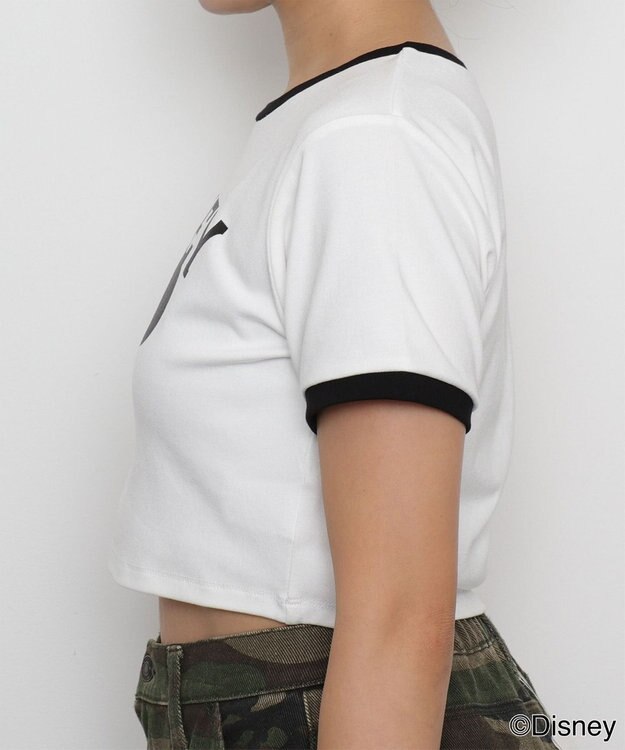 WEGO MICKEY　MOUSE／リンガーTシャツ ホワイト