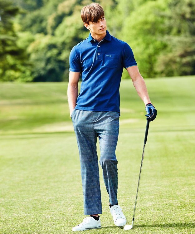 23区GOLF 新色追加！全色揃えたくなる逸品【MEN】【WEB限定/消臭/UV/吸汗速乾】カノコポロシャツ ダルブルー系