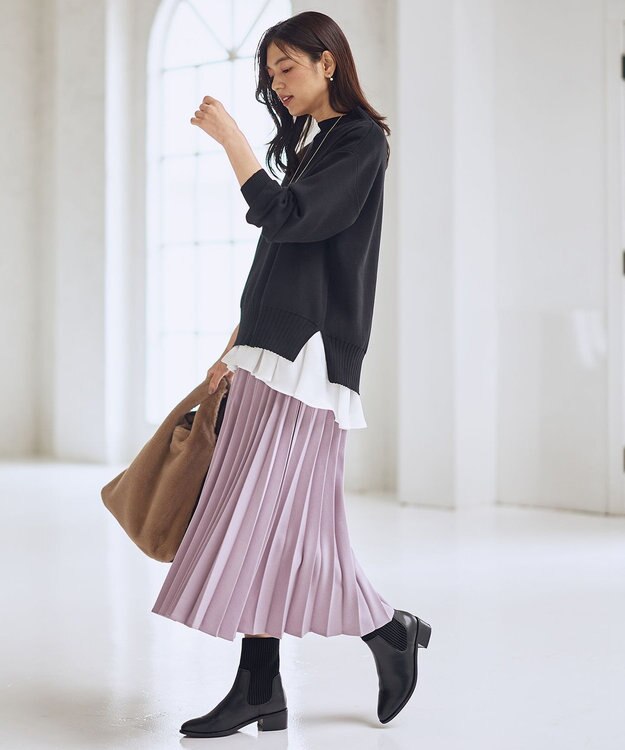 ANY 【5色展開】ハイネックデイリーニット ブラック