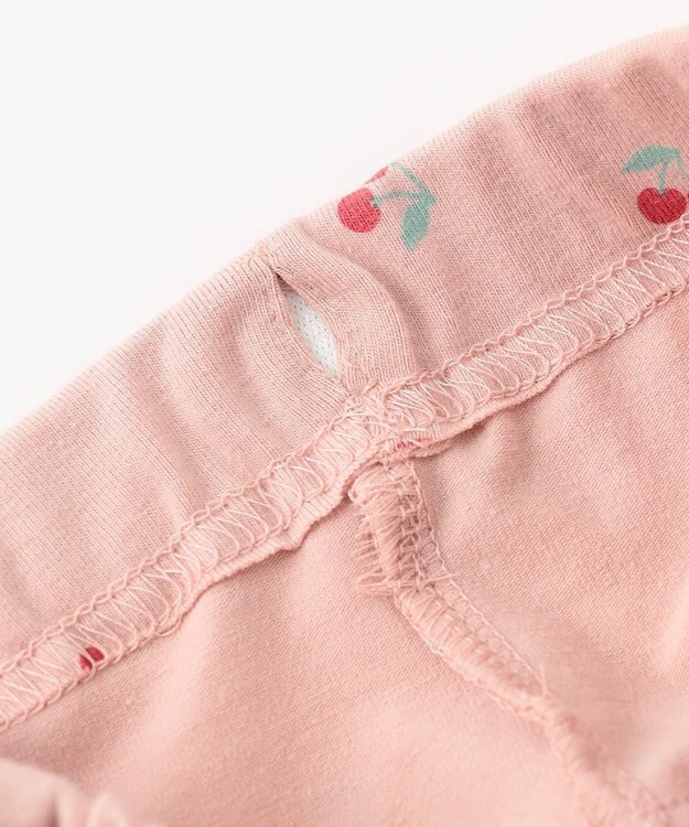 ANY KIDS 【WEB限定】フリル付き総柄レギンス ピンク×チェリー