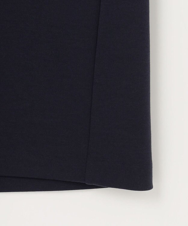 自由区 L 【WEB限定・洗える】マットストレッチダンボールフーディー ワンピース ネイビー