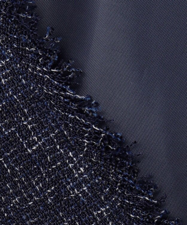 Feroux 【セットアップ対応】春ツイード コンパクトジレ ネイビー系1