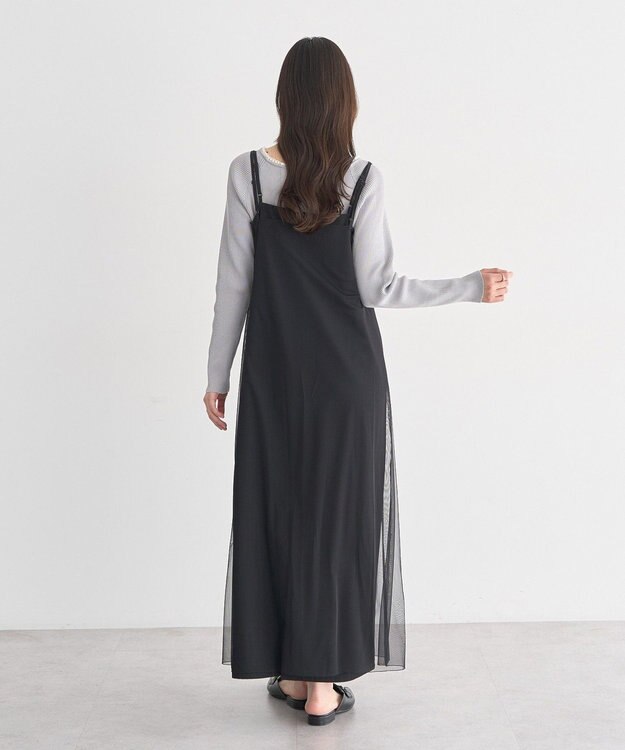 earth music&ecology SET2点チュール＆キャミワンピース Black