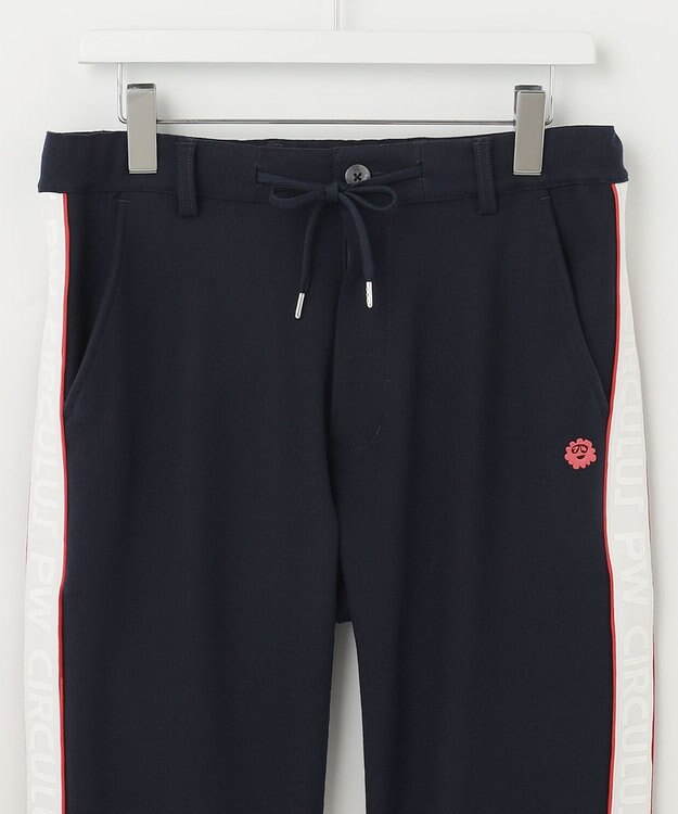 PW CIRCULUS 【MEN】【洗える/帯電防止/ストレッチ】ロゴ サイドライン パンツ ネイビー系