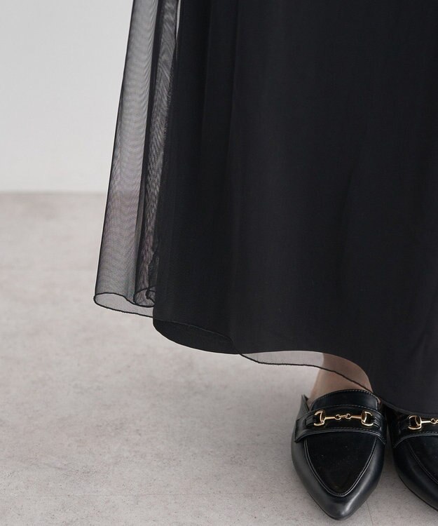 earth music&ecology SET2点チュール＆キャミワンピース Black