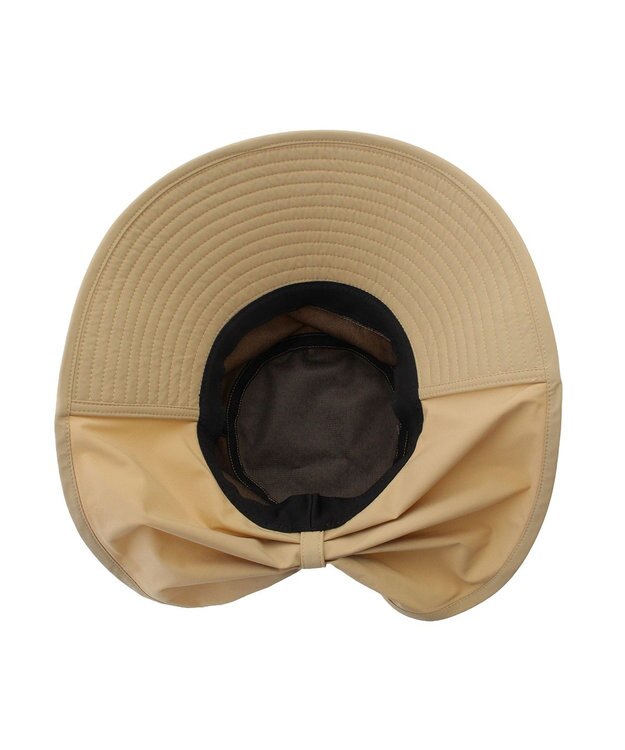 MOONBAT 【遮光100％/遮熱/UVカット】PAUL&JOE ACCESSOIRES(ポール&ジョー）後ろ垂れ 広つばハット 帽子 サイズ調整可能 手洗い可能 ベージュ