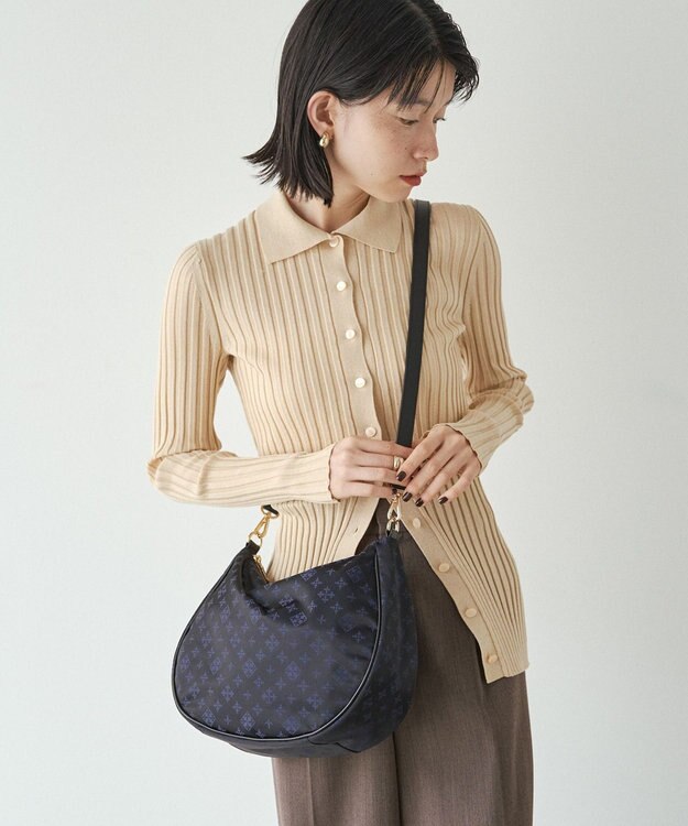 russet ナイロンジャガード2WAYショルダーバッグ(CE-1620) Black/Navy