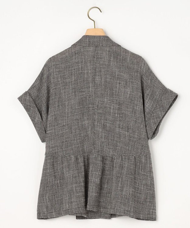 組曲 S 【先行予約】【WEB限定】メランジレノクロス バックペプラムジャケット ブラック系7