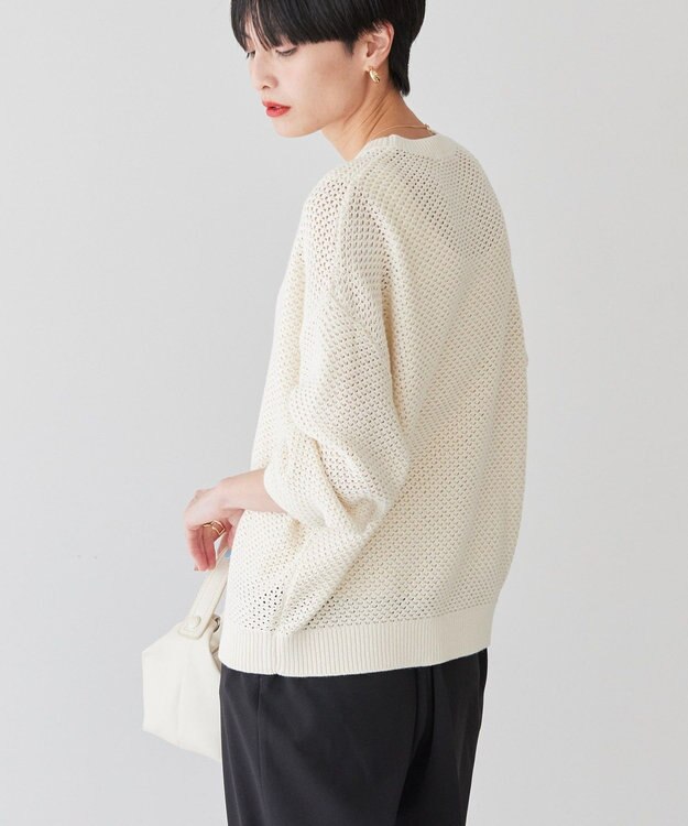 AMERICAN HOLIC 透かし編みニットプルオーバー Ivory