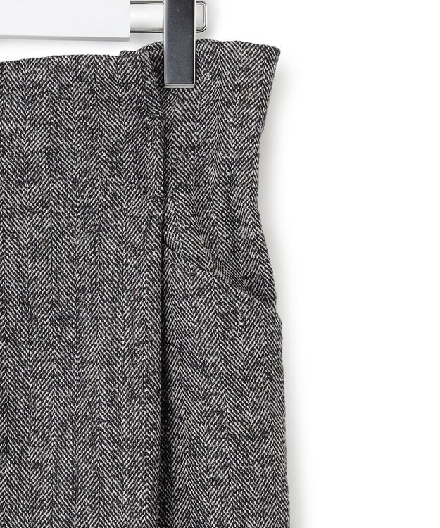 23区 ヘリンボーンループツイード Iライン スカート ブラック系
