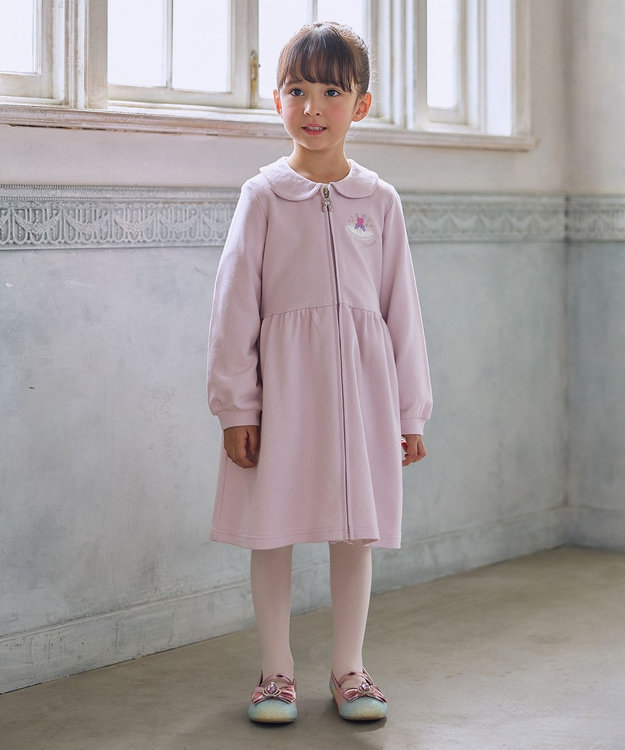 ANY KIDS ジップアップワンピース ラベンダー