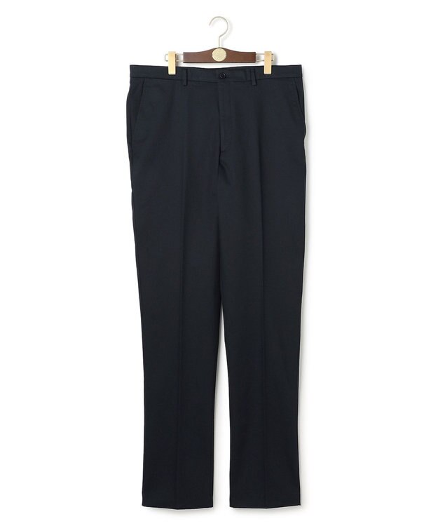 J.PRESS MEN 【KING SIZE / ストレッチ】トリコチン ステムテーパード パンツ ネイビー系