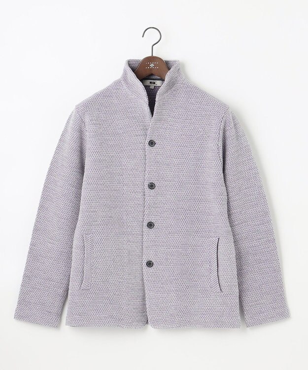 JOSEPH ABBOUD 【軽くて洗える】ストローヤーンニット カーディガン ライラック系