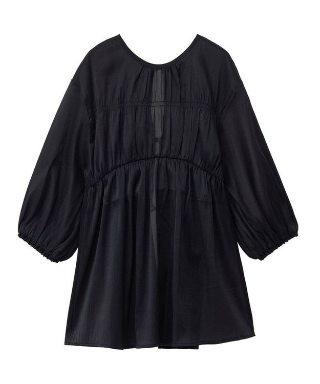 Green Parks ２ＷＡＹ　シアーギャザーチュニック Black