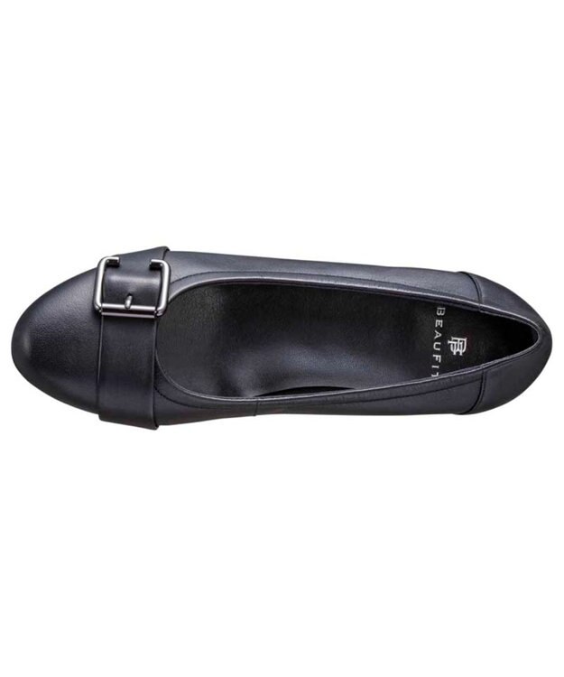 REGAL FOOT COMMUNITY 【ビューフィット】A71Y バックルベルト フラットパンプス ブラック