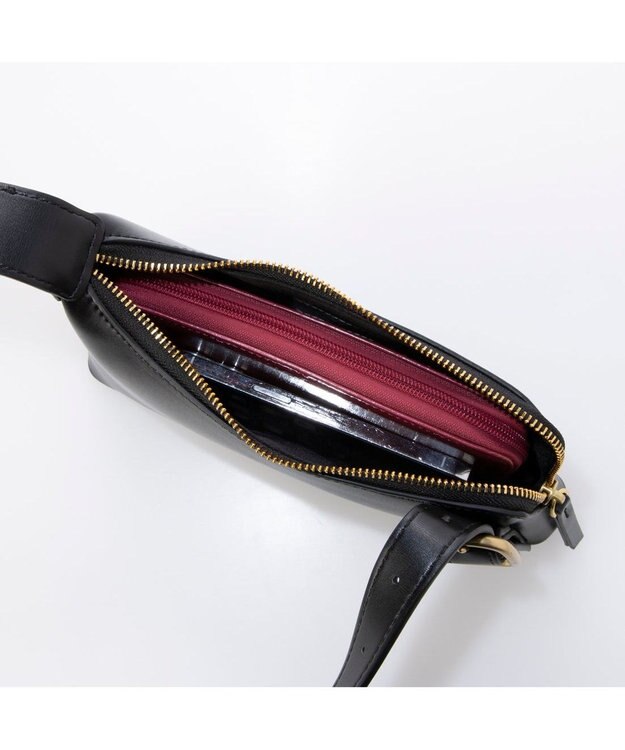 UNBILLION カシュカシュ cachecache / アシンメトリーバックルショルダー ブラック