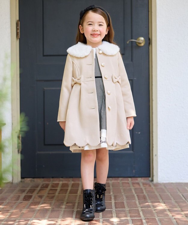 ANY KIDS ウールライクコート ミルキーベージュ