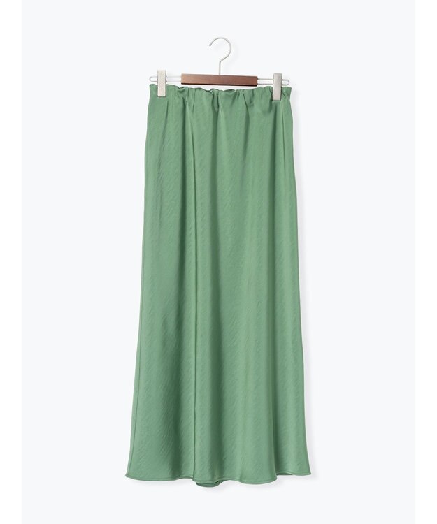 Te chichi バイアスサテンスカート グリーン