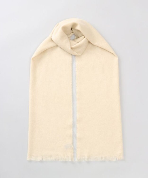 AURORA 【 LANVIN COLLECTION（ランバン コレクション） 】エアリーカシミヤ中厚無地ストール ベージュ