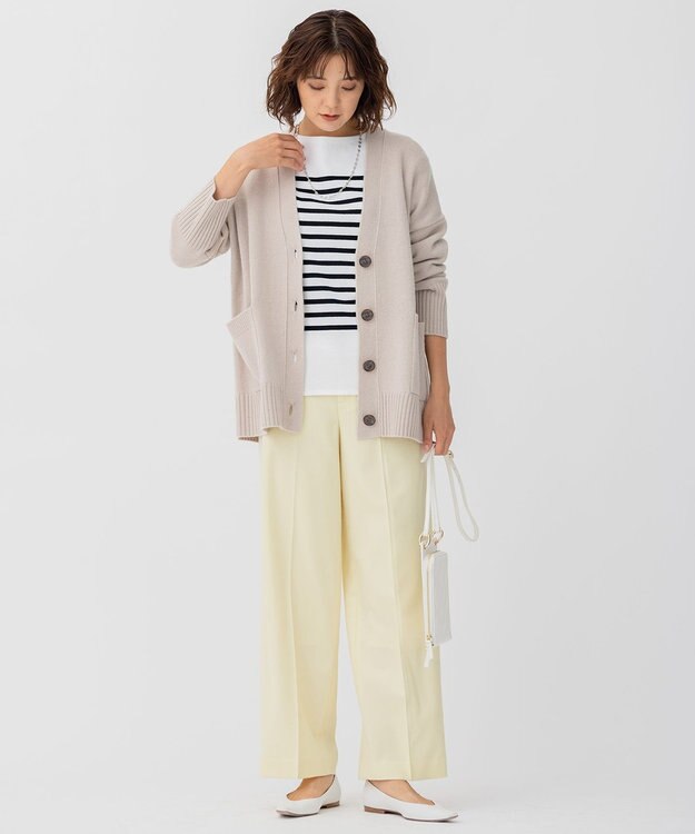 23区 【CLASSY.1月号掲載】ウールカシミヤブレンド カーディガン ベージュ系