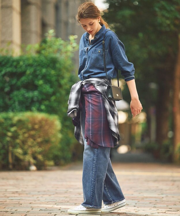 ANY オーバーデニムシャツ フェードインディゴ