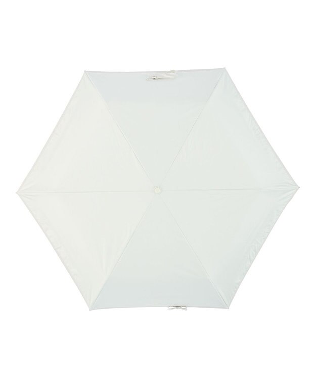 MOONBAT estaa 晴雨兼用 折りたたみ傘 ボーダーテープリボン 日傘 遮光 遮熱 UV ホワイト