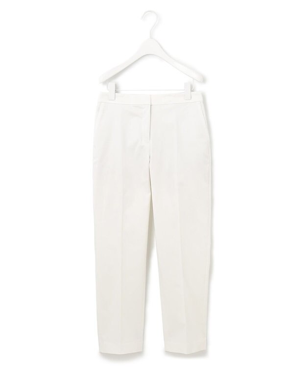 ICB 【洗える】T/Cストレッチサテン スティックパンツ オフホワイト系