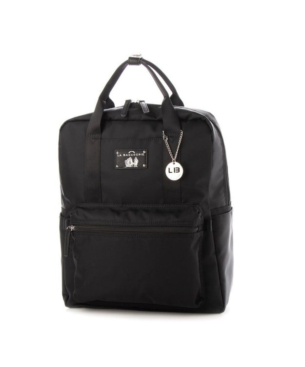 LA BAGAGERIE 10ポケット持ち手付きリュック Lサイズ ブラック